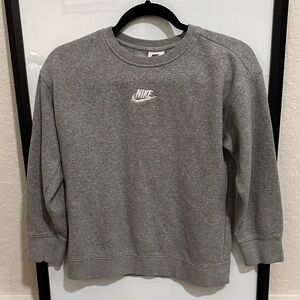 Nike Kids Heather Gray Crewneck Sweater